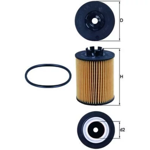 Olejový filter MAHLE OX 173/2D - obr. 2