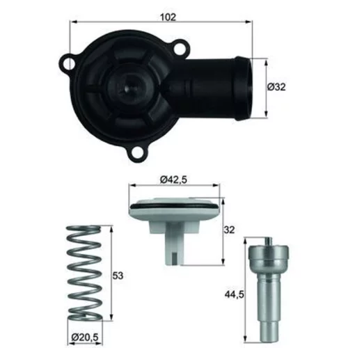 Termostat chladenia MAHLE TI 220 87D - obr. 2