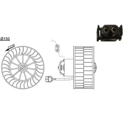 Vnútorný ventilátor MAHLE AB 44 000S