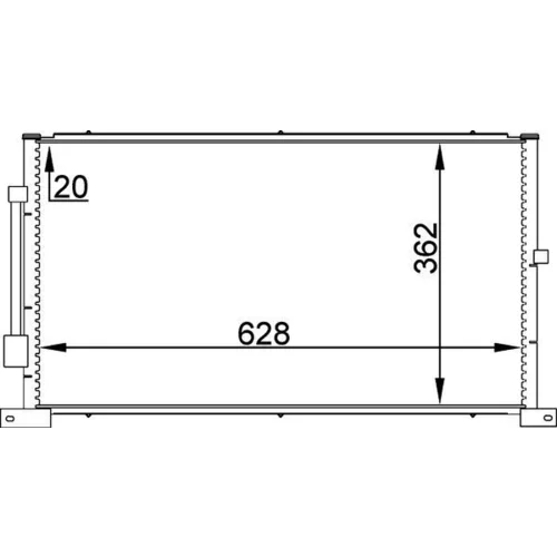 Kondenzátor klimatizácie MAHLE AC 258 000P - obr. 2