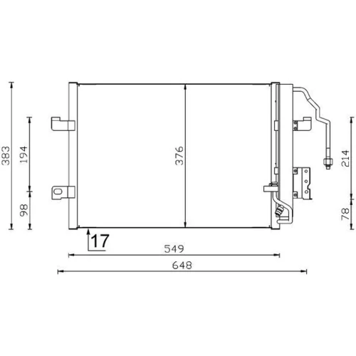 Kondenzátor klimatizácie MAHLE AC 348 000S