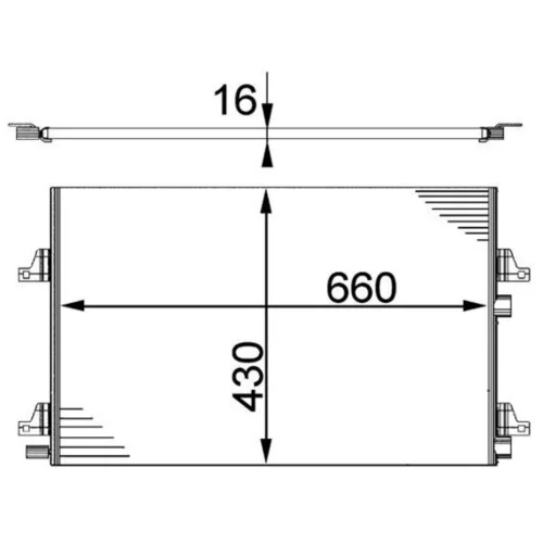 Kondenzátor klimatizácie AC 355 000P /MAHLE/ - obr. 1