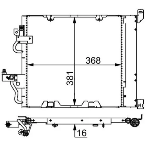 Kondenzátor klimatizácie MAHLE AC 376 000S - obr. 1