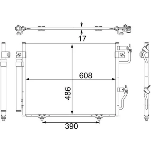 Kondenzátor klimatizácie MAHLE AC 475 001S - obr. 1