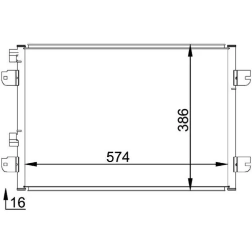 Kondenzátor klimatizácie MAHLE AC 691 000P - obr. 1