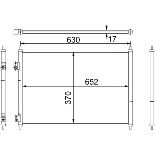 Kondenzátor klimatizácie AC 755 000S /MAHLE/