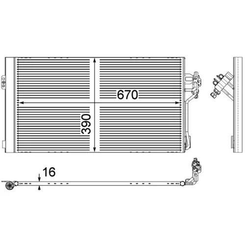 Kondenzátor klimatizácie MAHLE AC 762 000P - obr. 2