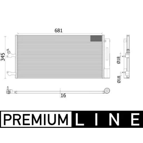 Kondenzátor klimatizácie MAHLE AC 942 000P