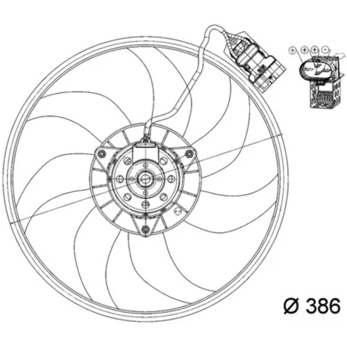 Ventilátor chladenia motora MAHLE CFF 161 000P - obr. 1