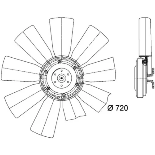 Ventilátor chladenia motora CFF 412 000P /MAHLE/ - obr. 1