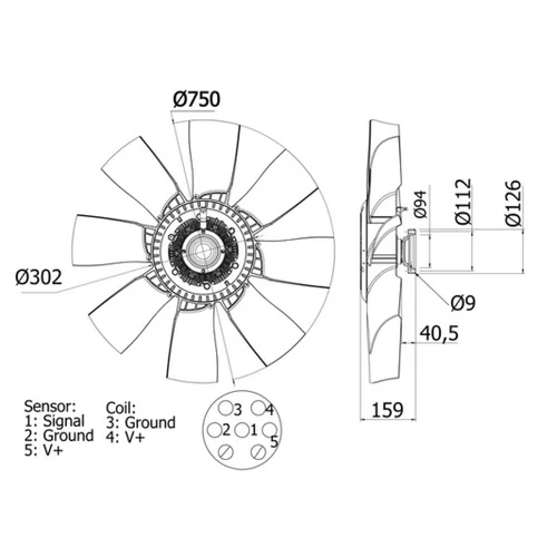 Ventilátor chladenia motora MAHLE CFF 457 000S