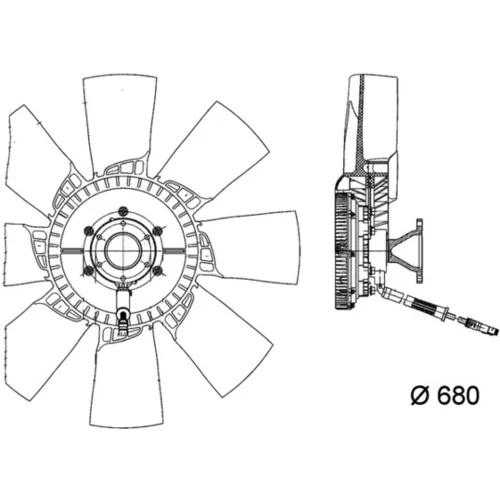 Ventilátor chladenia motora MAHLE CFF 462 000P - obr. 1