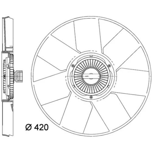Ventilátor chladenia motora MAHLE CFF 472 000P - obr. 1