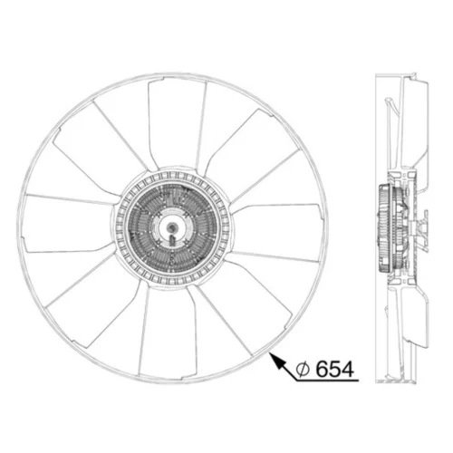 Ventilátor chladenia motora MAHLE CFF 510 000P - obr. 3