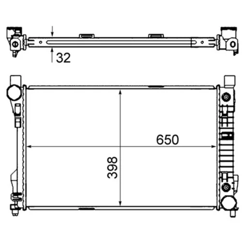 Chladič motora MAHLE CR 1478 000S - obr. 1