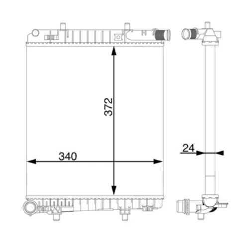 Chladič motora MAHLE CR 1591 000S