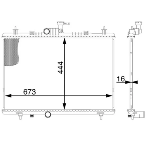 Chladič motora MAHLE CR 1606 000S