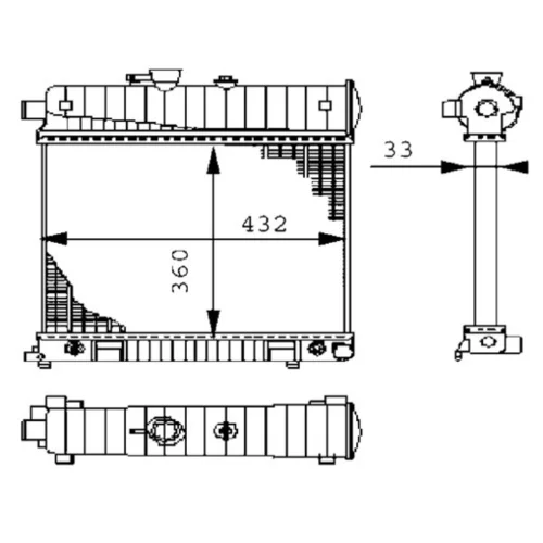 Chladič motora MAHLE CR 2207 000S