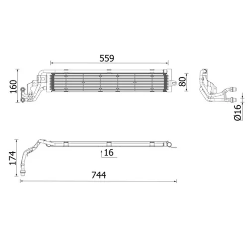 Chladič motora MAHLE CR 2697 000P