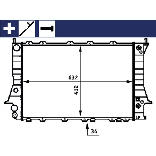 Chladič motora CR 413 000S /MAHLE/ - obr. 3