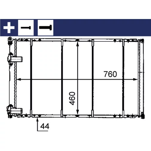 Chladič motora MAHLE CR 526 000S