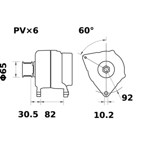 Alternátor MG 10 /MAHLE/ - obr. 1