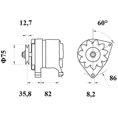 Alternátor MAHLE MG 402 - obr. 1