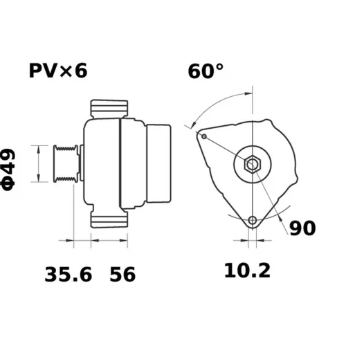 Alternátor MAHLE MG 573 - obr. 4