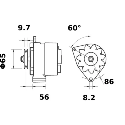 Alternátor MAHLE MG 615 - obr. 1