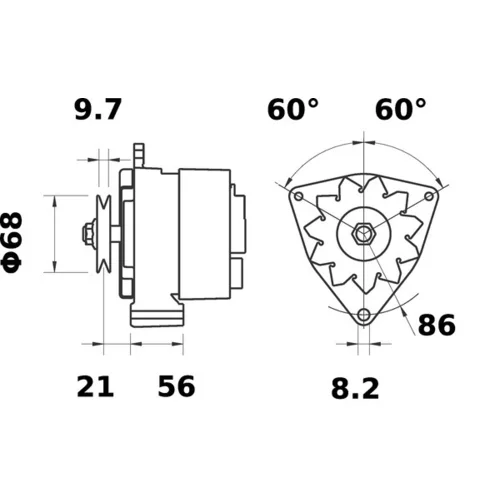 Alternátor MAHLE MG 627 - obr. 1