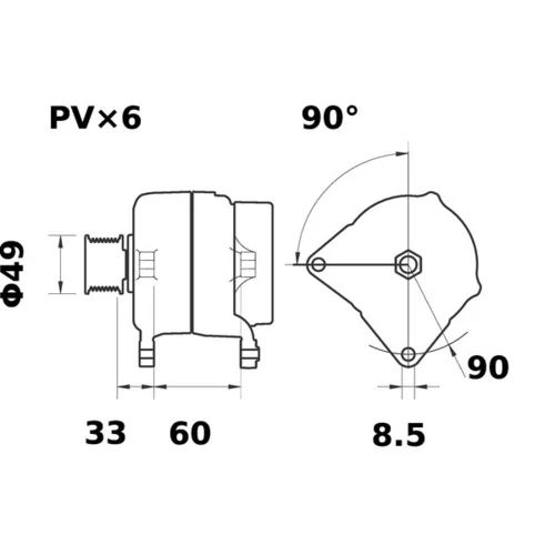 Alternátor MAHLE MG 90 - obr. 4