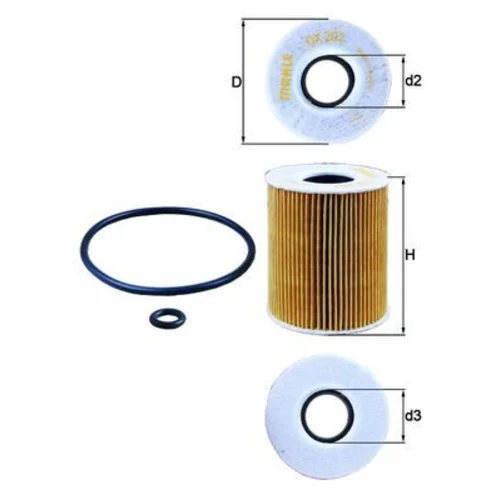 Olejový filter OX 203D /MAHLE/ - obr. 2