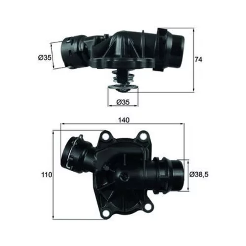 Termostat chladenia TI 233 88 /MAHLE/ - obr. 2