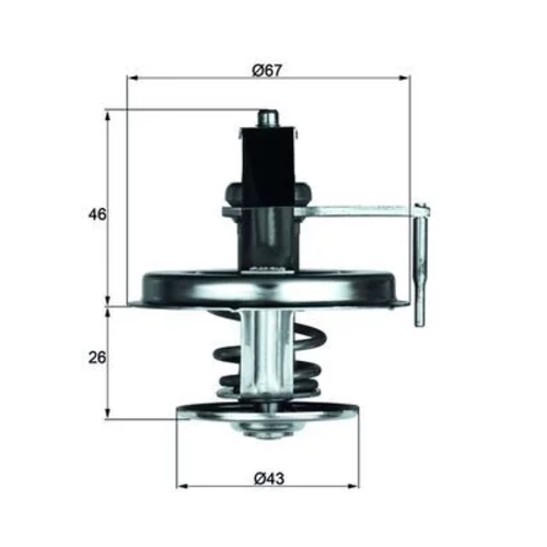 Termostat chladenia MAHLE TX 22 84D