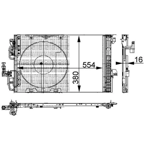 Kondenzátor klimatizácie MAHLE AC 337 000P - obr. 1