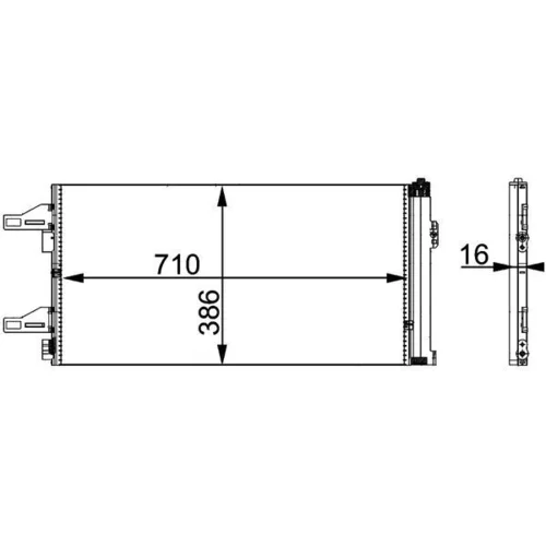 Kondenzátor klimatizácie MAHLE AC 363 000P - obr. 2