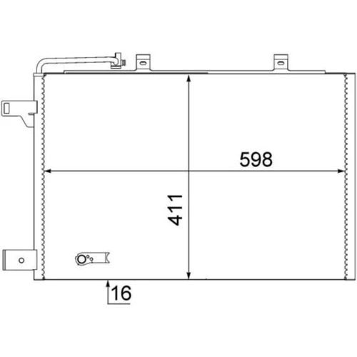 Kondenzátor klimatizácie AC 370 000S /MAHLE/ - obr. 1