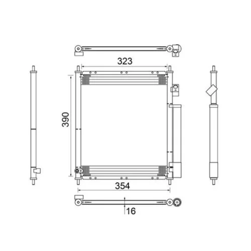 Kondenzátor klimatizácie MAHLE AC 387 000S - obr. 1