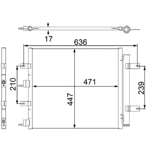 Kondenzátor klimatizácie AC 481 000S /MAHLE/