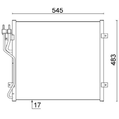 Kondenzátor klimatizácie MAHLE AC 545 000S - obr. 1