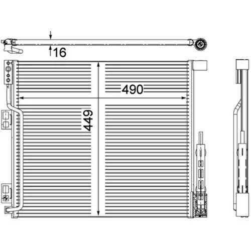 Kondenzátor klimatizácie MAHLE AC 570 000P - obr. 2