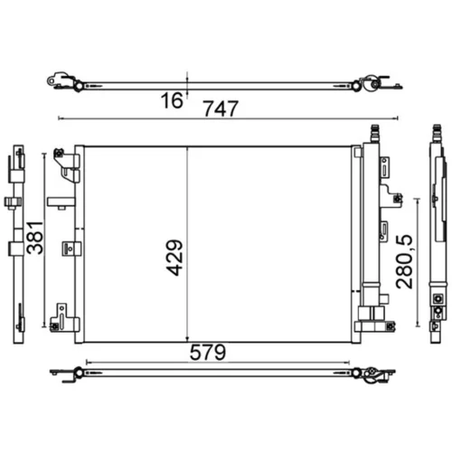 Kondenzátor klimatizácie AC 635 000S /MAHLE/