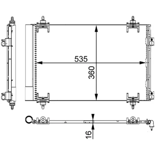 Kondenzátor klimatizácie MAHLE AC 667 000S - obr. 1