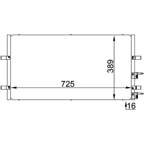 Kondenzátor klimatizácie MAHLE AC 695 000P - obr. 1