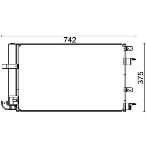 Kondenzátor klimatizácie AC 703 000P /MAHLE/ - obr. 1