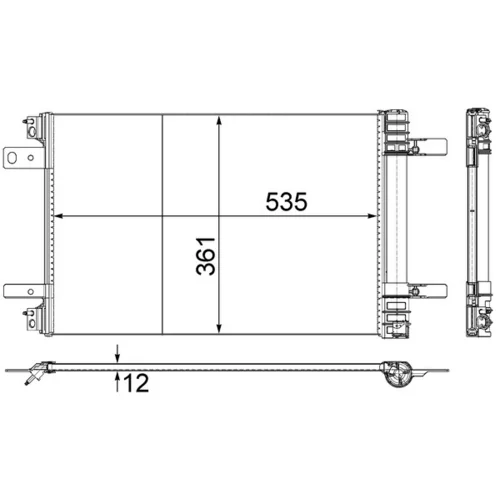 Kondenzátor klimatizácie MAHLE AC 886 000P - obr. 1