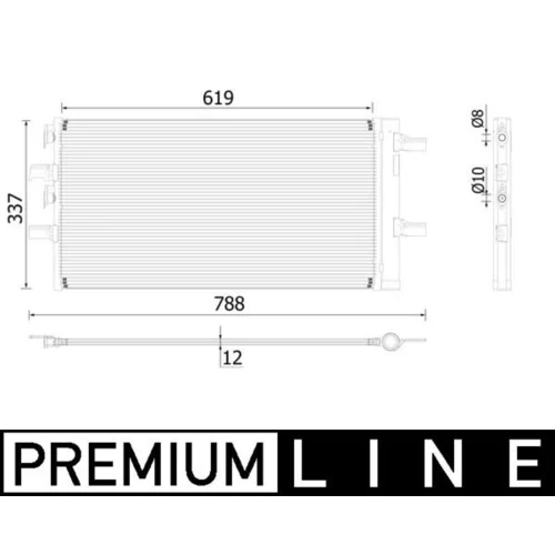 Kondenzátor klimatizácie MAHLE AC 894 000P - obr. 1