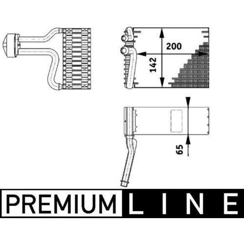 Výparník klimatizácie AE 66 000P /MAHLE/