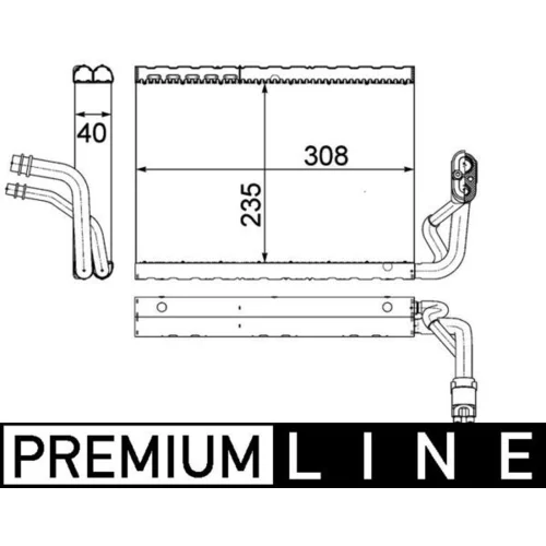 Výparník klimatizácie AE 91 000P /MAHLE/