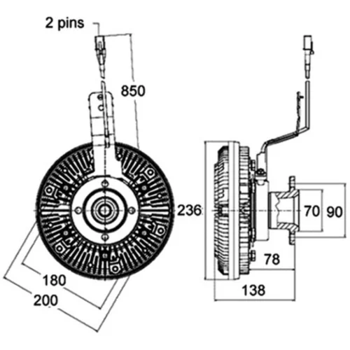 Spojka ventilátora chladenia MAHLE CFC 137 000P - obr. 1